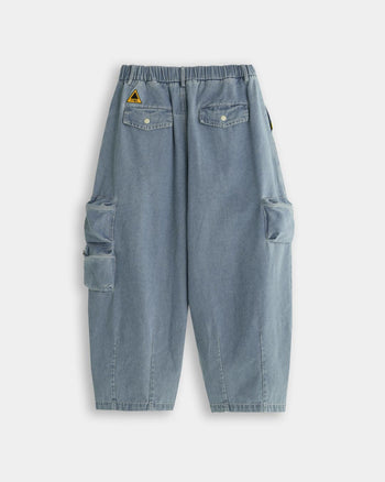 FTMD . Denim Cargo Over Pants - Washed Denim