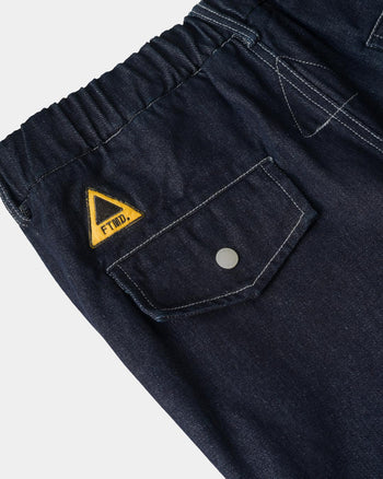 FTMD . Denim Cargo Over Pants - One Wash Denim