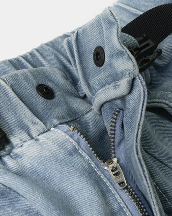 FTMD . Denim Cargo Over Pants - Washed Denim