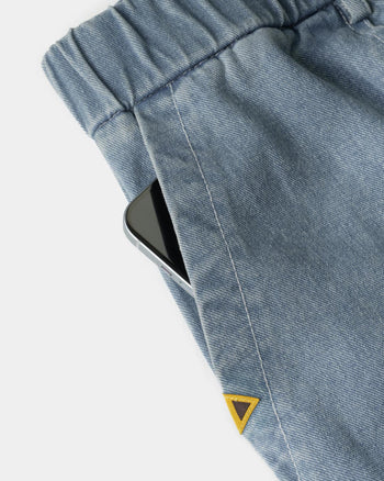 FTMD . Denim Cargo Over Pants - Washed Denim