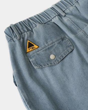 FTMD . Denim Cargo Over Pants - Washed Denim