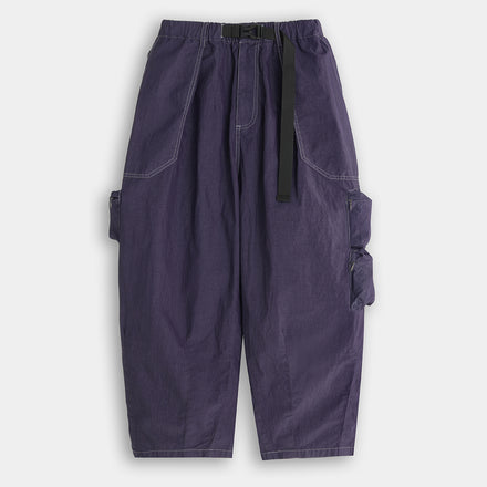 FTMD . Pigment Dyed Cargo Over Pants - Dark Purple