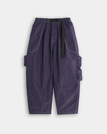 FTMD . Pigment Dyed Cargo Over Pants - Dark Purple