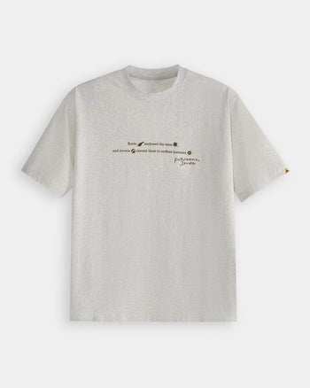 FTMD. Letter Tee - Melange Grey