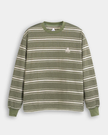 FTMD . Textured Stripe L/S Tee - Green