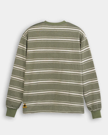 FTMD . Textured Stripe L/S Tee - Green