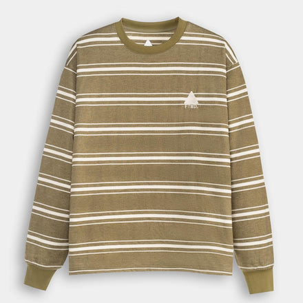 FTMD. Textured Stripe L/S Tee - Khaki