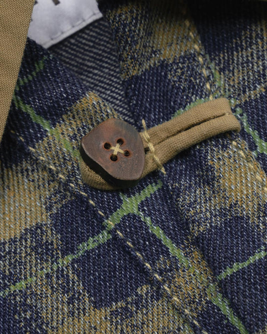 FTMD. Chequered L/S Pullover - Yellow Blue