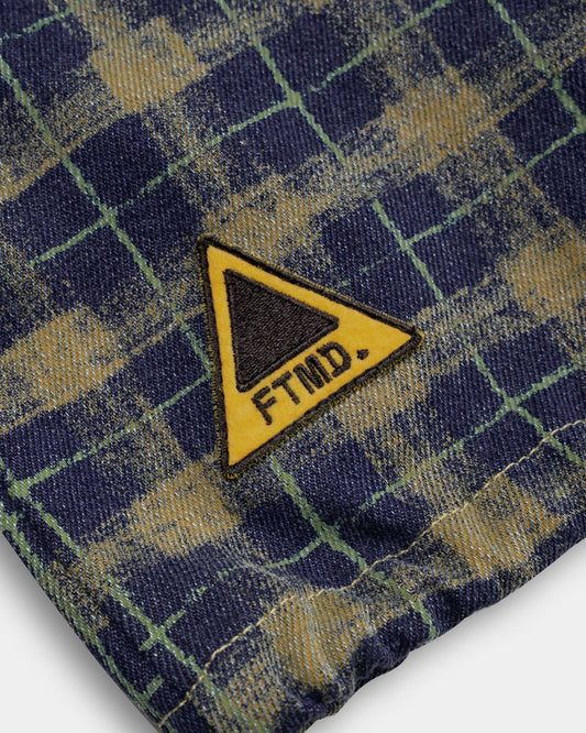 FTMD. Chequered L/S Pullover - Yellow Blue