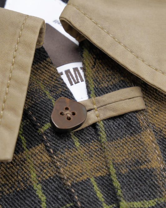 FTMD. Chequered L/S Pullover - Khaki Black