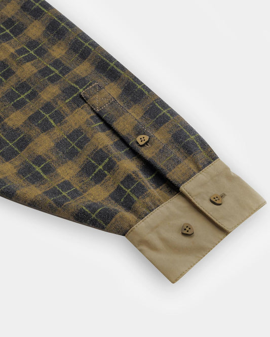 FTMD. Chequered L/S Pullover - Khaki Black