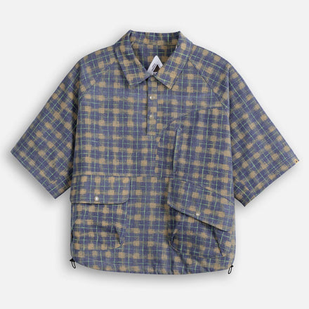 FTMD. Raglan Easy Overshirt - Plaid Yellow