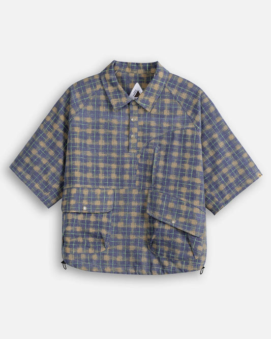 FTMD. Raglan Easy Overshirt - Plaid Yellow