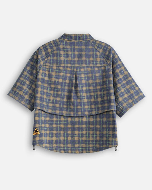 FTMD. Raglan Easy Overshirt - Plaid Yellow