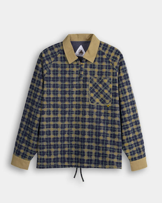FTMD. Chequered L/S Pullover - Yellow Blue