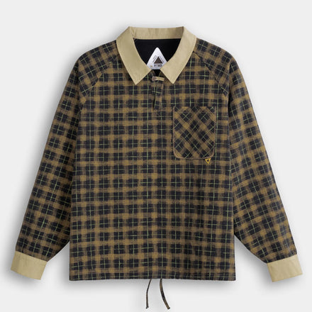 FTMD. Chequered L/S Pullover - Khaki Black
