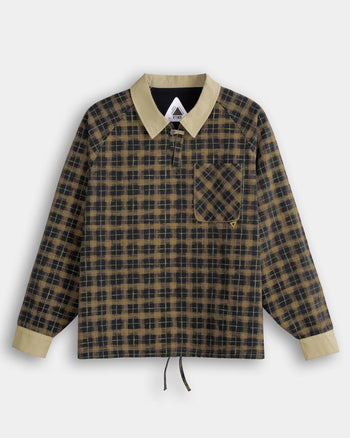 FTMD. Chequered L/S Pullover - Khaki Black