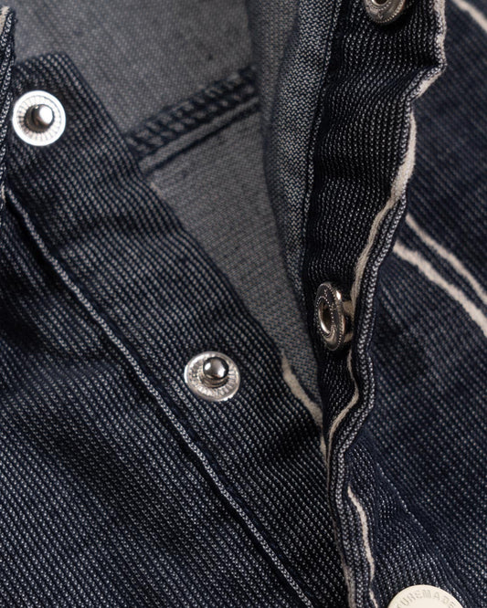 FTMD. Raglan Easy Overshirt - Striped Navy