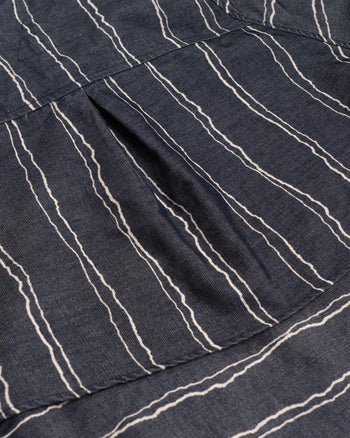 FTMD. Raglan Easy Overshirt - Striped Navy