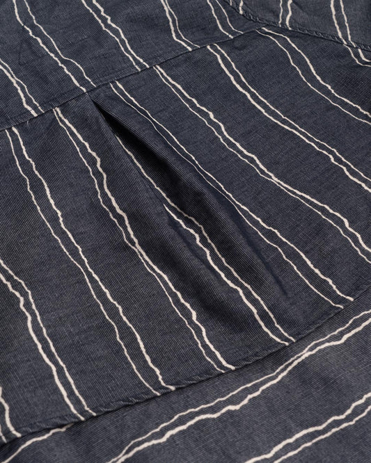 FTMD. Raglan Easy Overshirt - Striped Navy