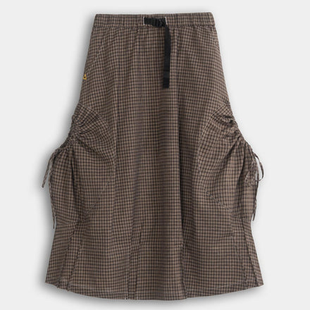 FTMD . Drawstring Pocket Skirt - Brown