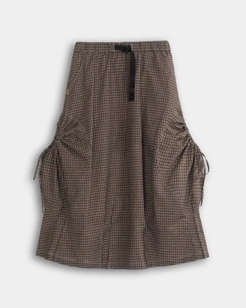 FTMD . Drawstring Pocket Skirt - Brown
