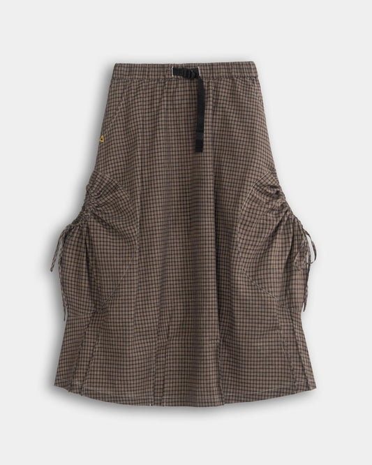 FTMD . Drawstring Pocket Skirt - Brown