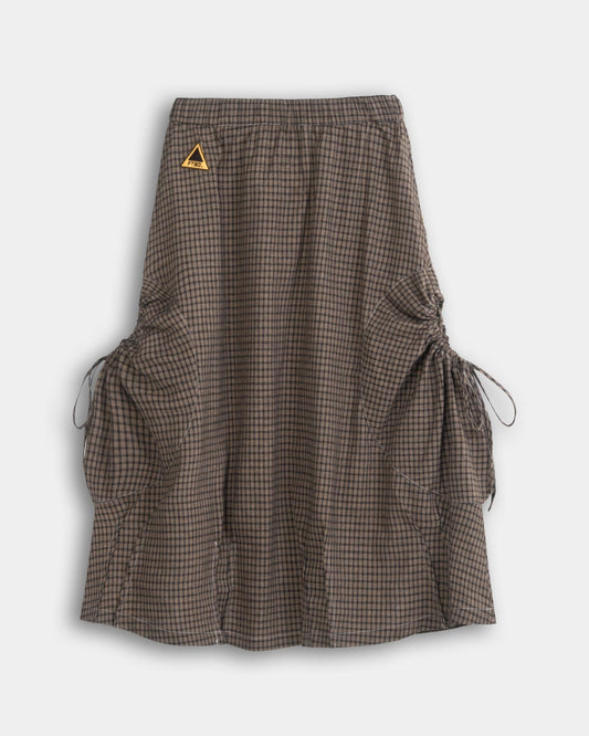FTMD . Drawstring Pocket Skirt - Brown