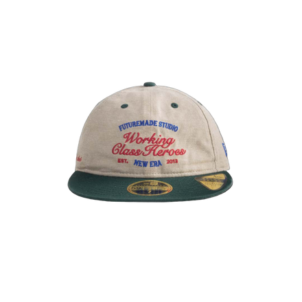 FTMD . 59Fifty Retro Crown Fitted Cap - Stone Beige&Dark Green