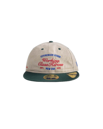 FTMD . 59Fifty Retro Crown Fitted Cap - Stone Beige&Dark Green