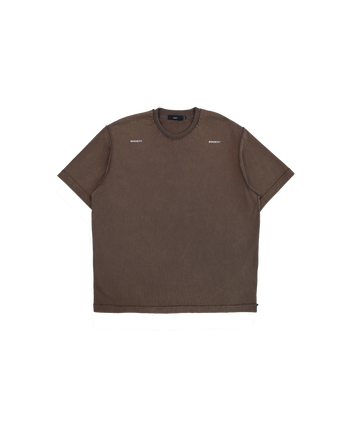 Society Raw Edge Washed Uniform T-Shirt - Warm Brown