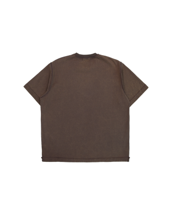 Society Raw Edge Washed Uniform T-Shirt - Warm Brown