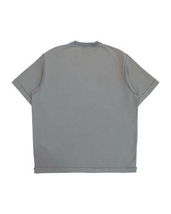 Society Raw Edge Washed Uniform T-Shirt - Light Grey