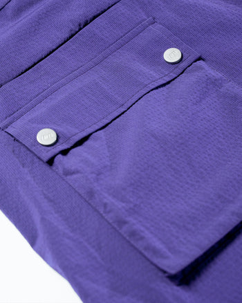 HdPc Pleated Nylon Wide Pants Royal Purple