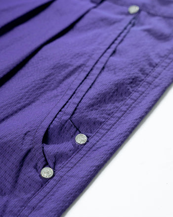 HdPc Pleated Nylon Wide Pants Royal Purple