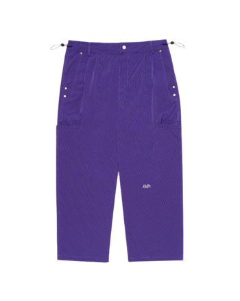 HdPc Pleated Nylon Wide Pants Royal Purple