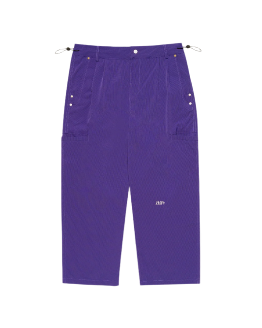 HdPc Pleated Nylon Wide Pants Royal Purple