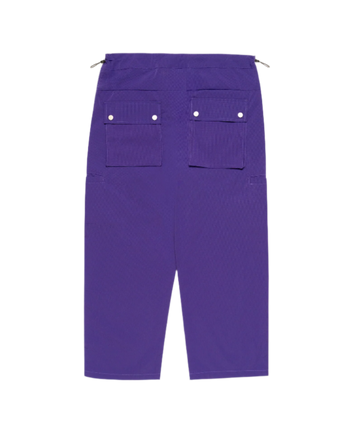 HdPc Pleated Nylon Wide Pants Royal Purple