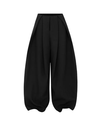 Melancholy - Lunar Pleated Wide Pants - Black