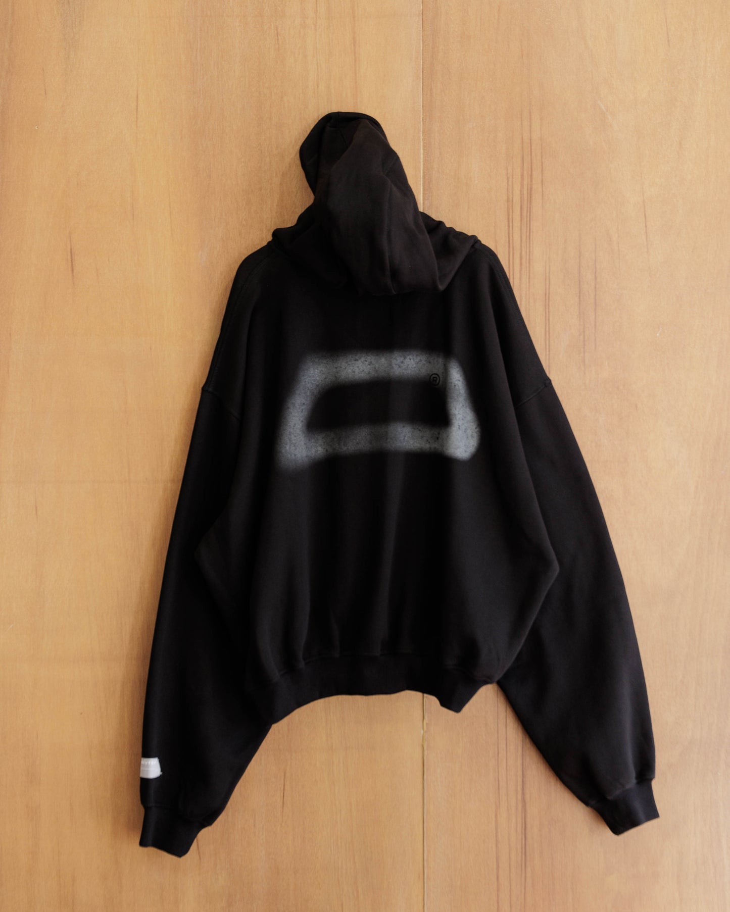 BEUTER® Matte Black Boxy Zip Hoodie