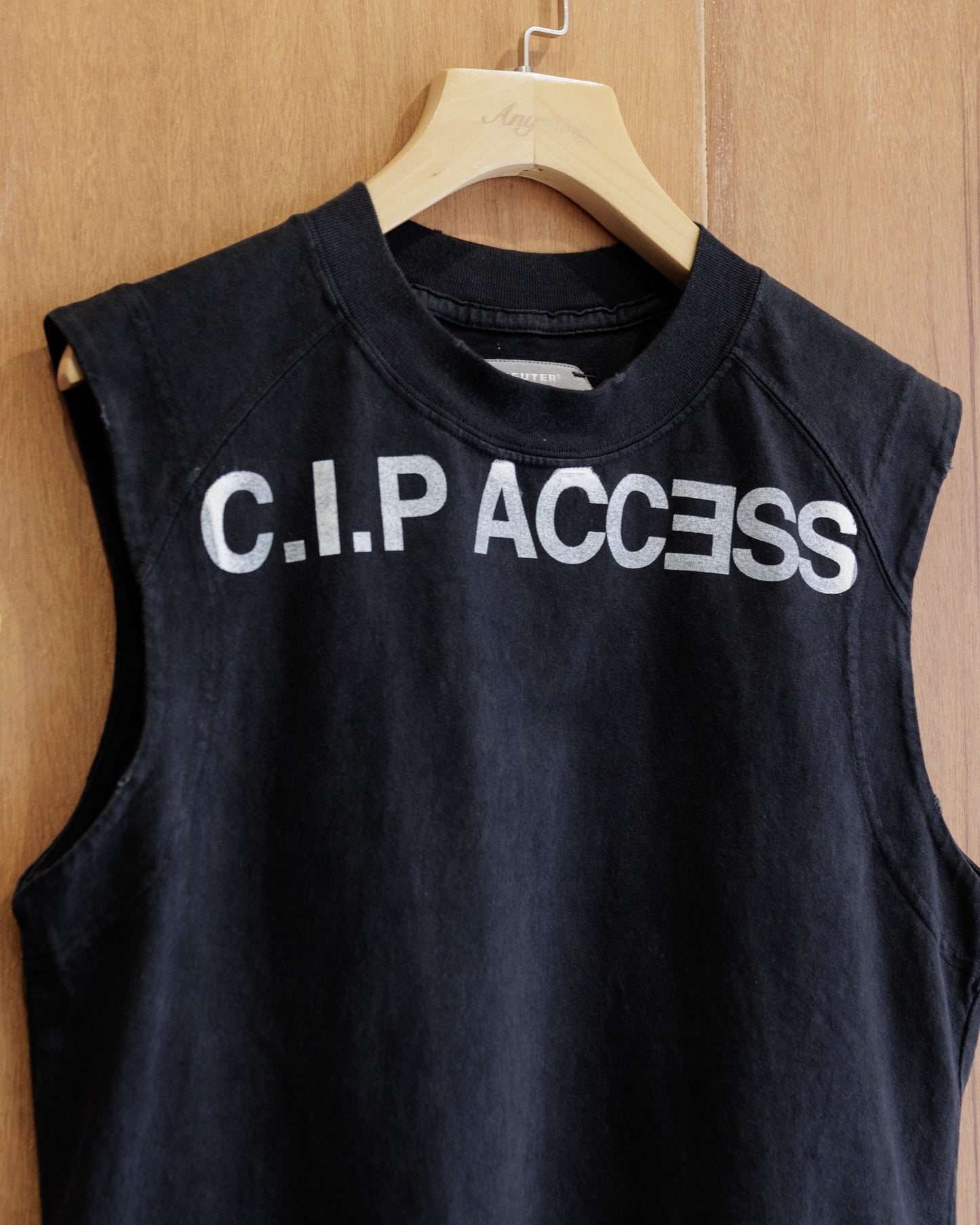 BEUTER® "C.I.P ACCESS" Black Washed Tank Top