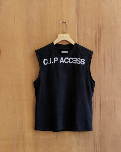 BEUTER® "C.I.P ACCESS" Black Washed Tank Top