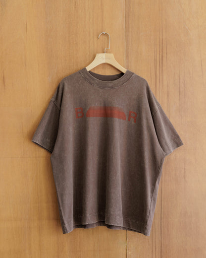 BEUTER® Red Muted Logo Washed Boxy T-Shirt