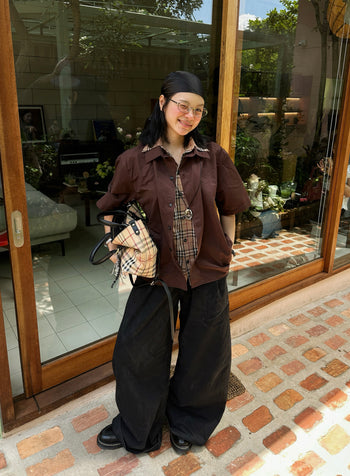 K.M.C - Pretencious Layered Mocha Shirt