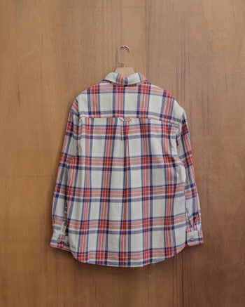 A.O.P Distressed Plaid Shirt