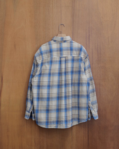 A.O.P Distressed Plaid Shirt