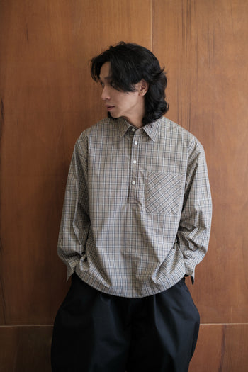 Unlimited Mote - Drawstring Pullover Shirt - Plaid
