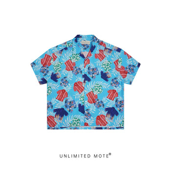 Unlimited Mote - Full Print Hawaiian Aloha Shirt - Blue