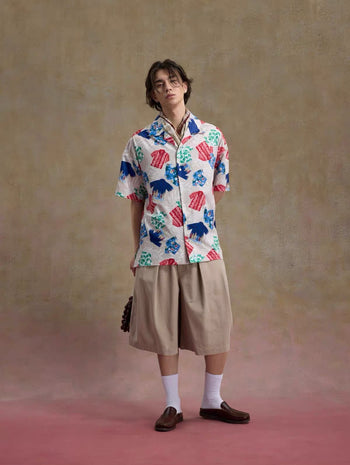 Unlimited Mote - Full Print Hawaiian Aloha Shirt - Beige