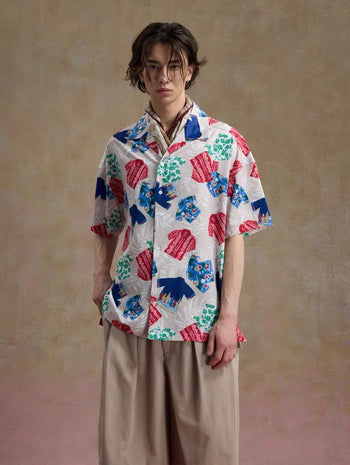 Unlimited Mote - Full Print Hawaiian Aloha Shirt - Beige